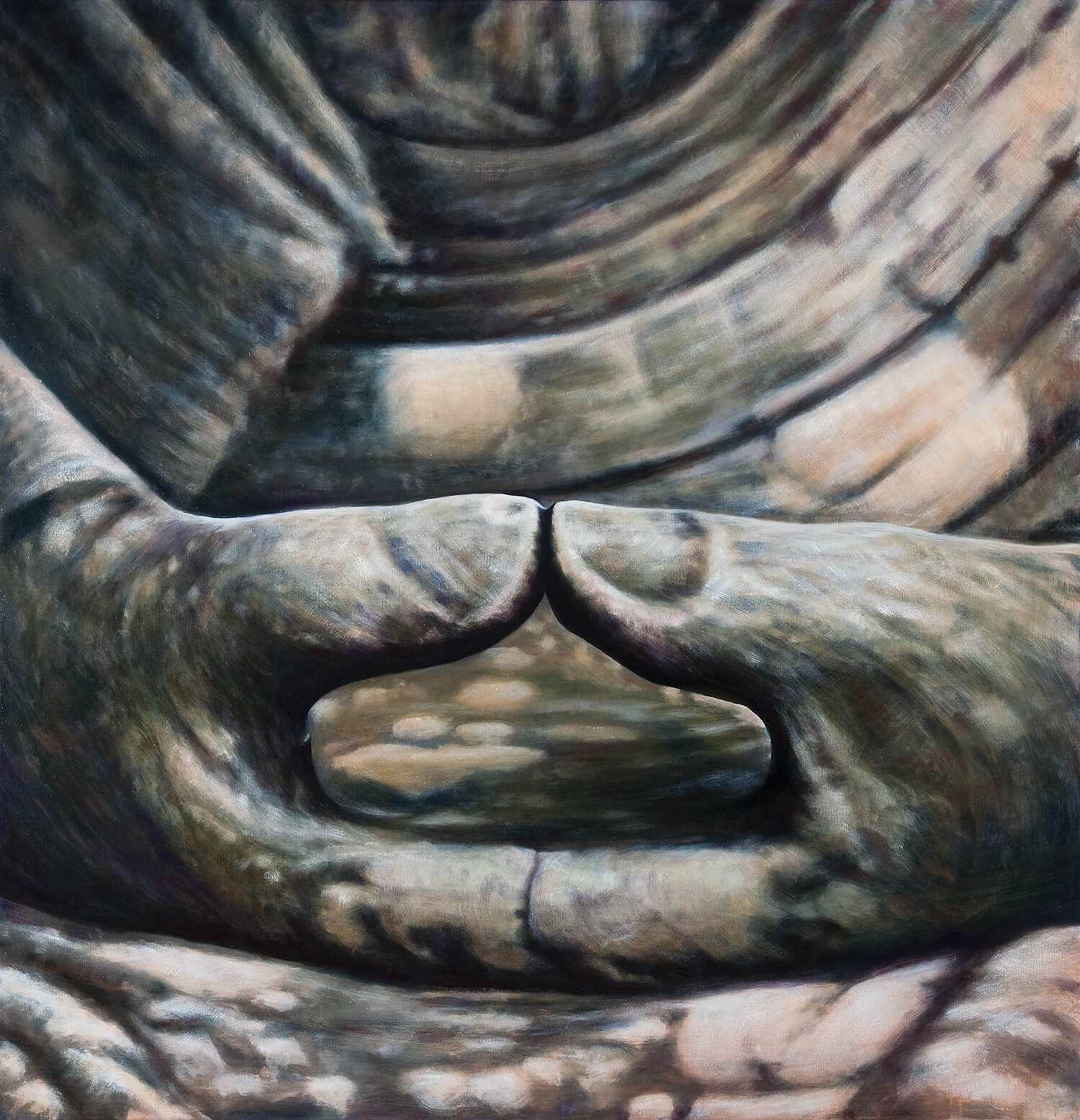 Im Schoss des Glaubens | Öl auf Leinen | 170 x 170 cm