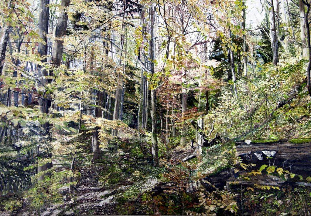 Herbsttobel | Öl auf Leinen | 140 x 100 cm