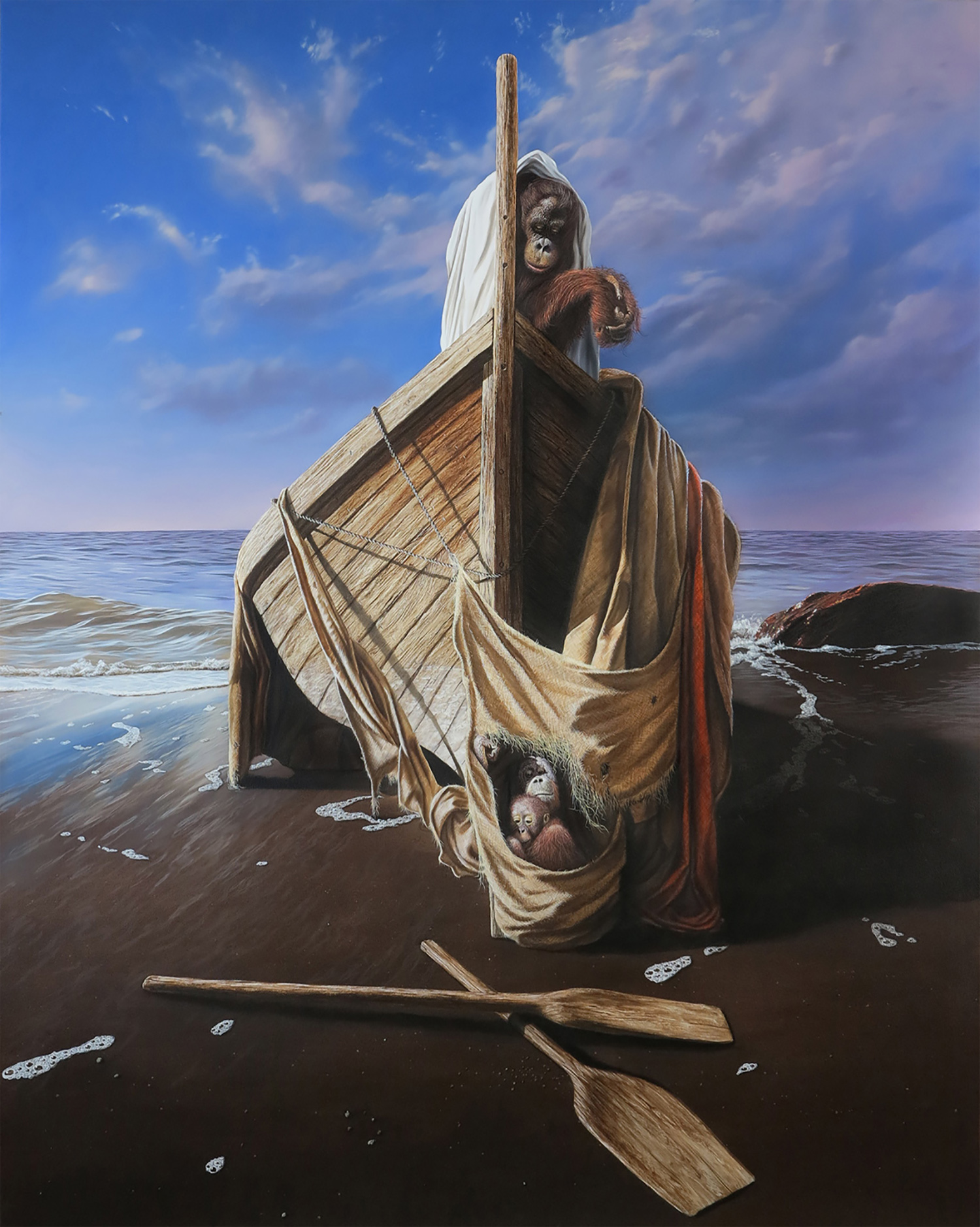 Nomaden der Evolution | Acryl auf Leinen | 140 x 180 cm