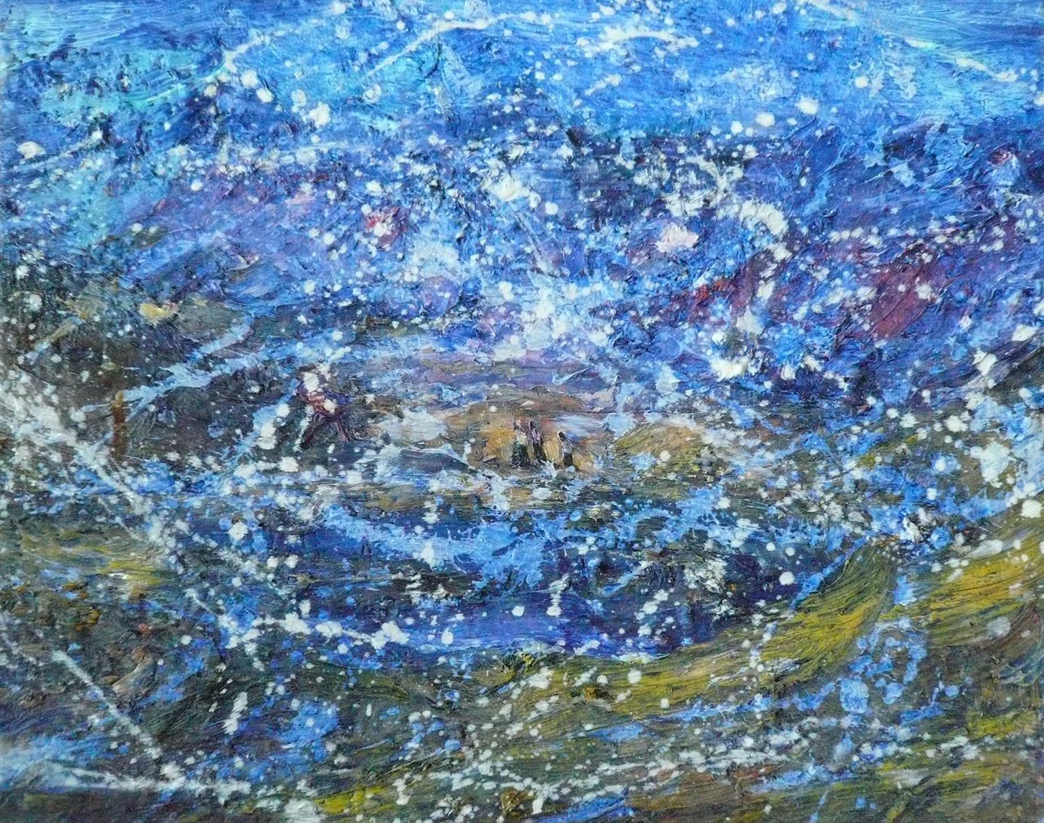 Blue Winter | Öl auf Leinen | 50 x 40 cm