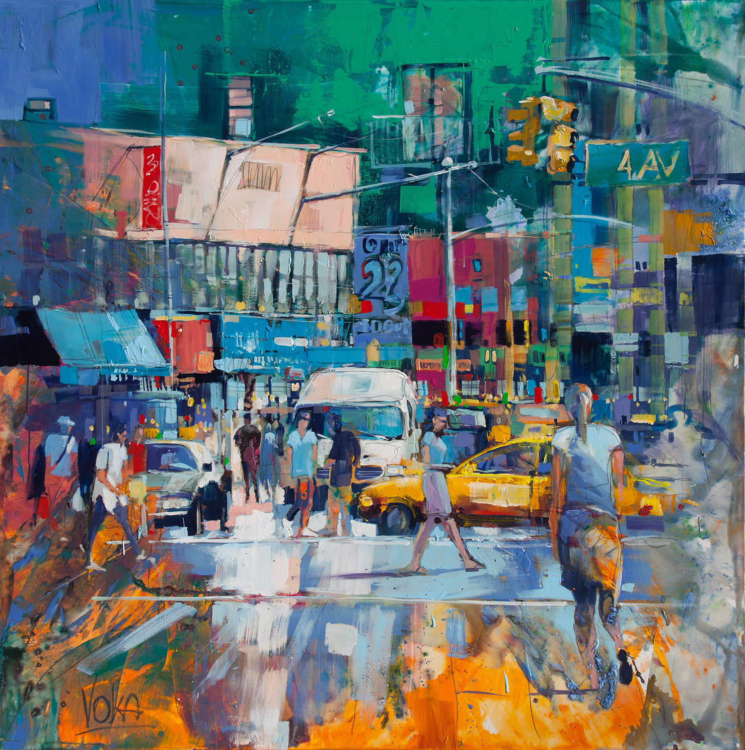 NYC 4 Av | Acrylic on canvas | 190 x 190 cm