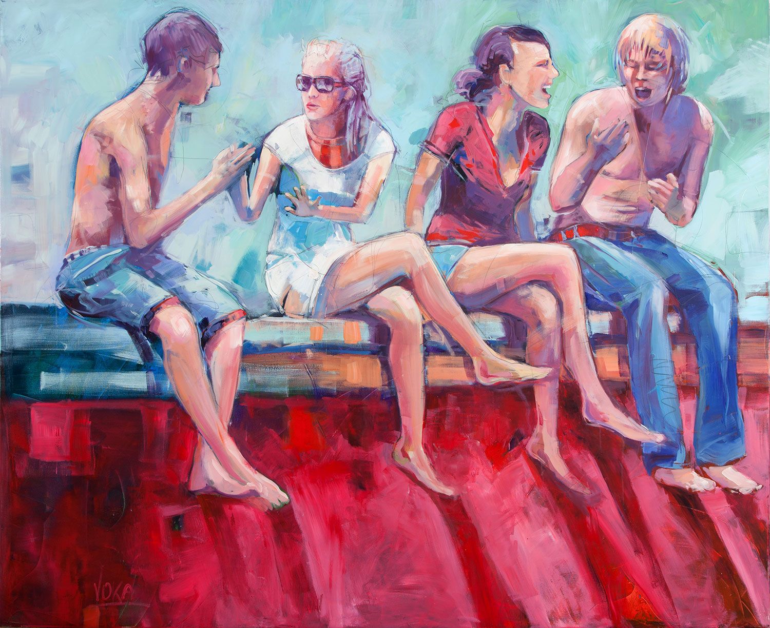 People | Acryl auf Leinen | 220 x 180 cm