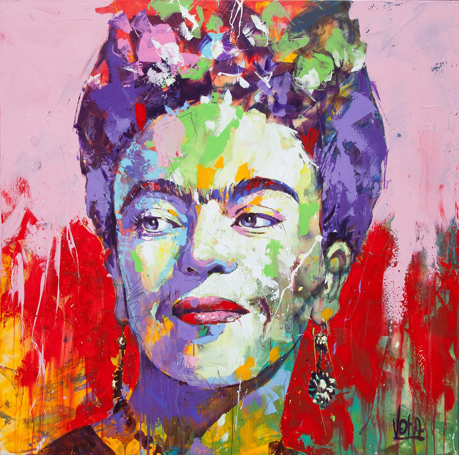 Frida | Acryl auf Leinen | 150 x 150 cm