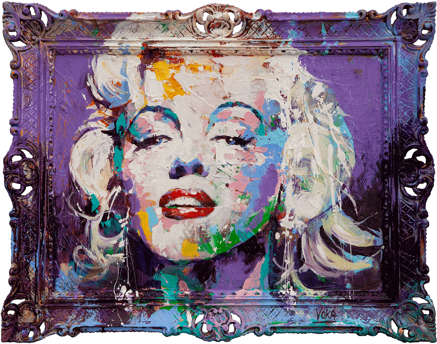Marilyn | Acryl auf Holz, Kartonage | 87 x 67 cm