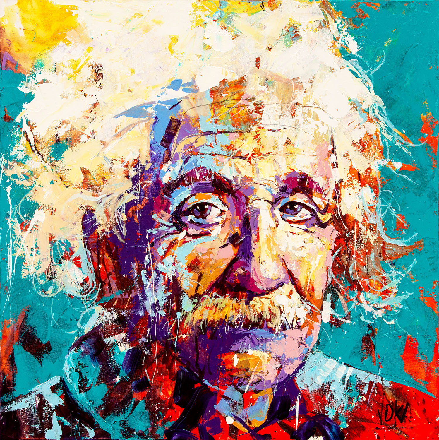 Einstein | Acryl auf Leinen | 120 x 120 cm