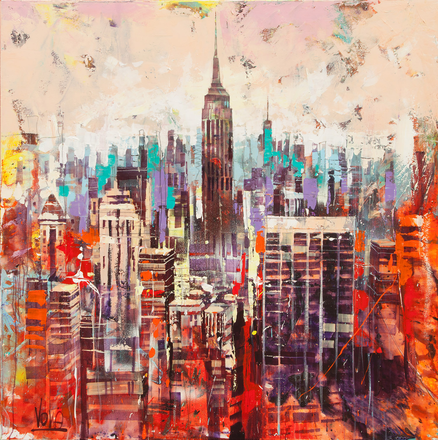 NYC | Acryl auf Leinen | 150 x 150 cm