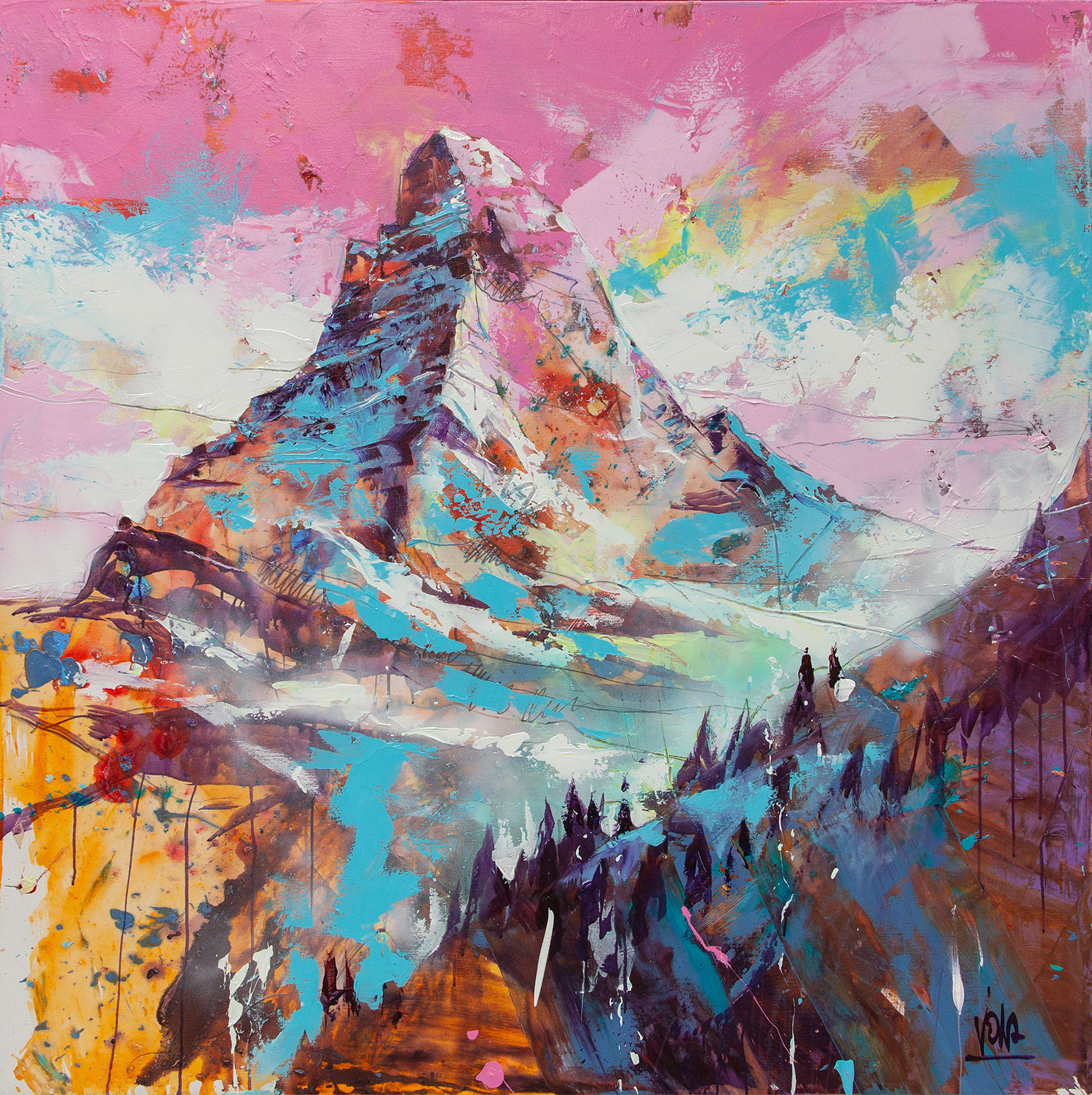 Matterhorn | Acryl auf Leinen | 150 x 150 cm