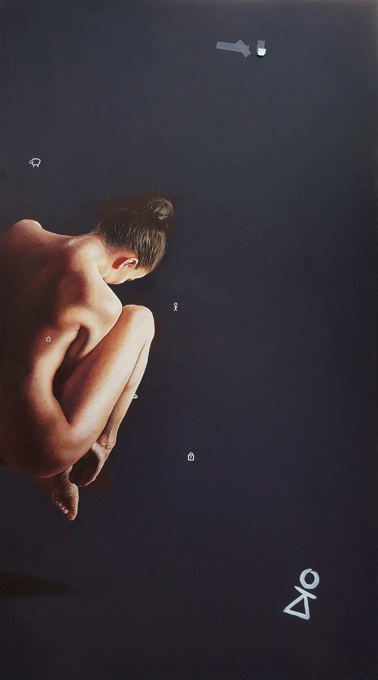 Why do I not know that my thoughts representing my fears | Oil on canvas | 100 x 180 cm